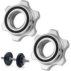 2PCS Metal Barbell Collars Weight Bar Clamps Clips Gym Fitness Clamps