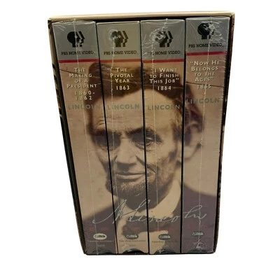 Lincoln Time Life NARRATED BY JAMES EARL JONES - 4 VHS Tape Set (1992) Sealed - Image 1 of 4