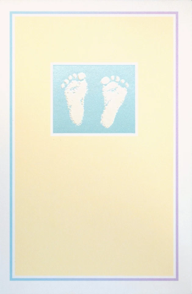Simple NEW BABY Blank Card, Embossed Feet by American Greetings + Envelope - Image 1 of 4