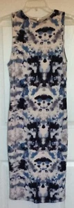 Love Nation Blue Tie Dye Bodycon Sleeveless Dress Size XL Pre-owned - Picture 1 of 7