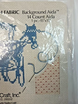 Background Aida 14 Count Cloth  15 X 15 Inch  Fabric  Charles Craft - Image 1 of 3