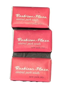 Vintage Barbizon Plaza Soap Bars 3 Set Central Park South New York - Imagen 1 de 8