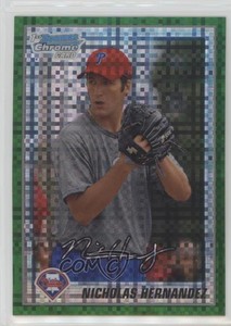 2010 Bowman Chrome Prospects Retail Green X-Fractor Nick Hernandez Nicholas