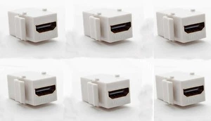 Paquete de 6 adaptadores HDMI 2.0 Premium 4K HD 3D Keystone Gold par hembra Jack Joiner - Imagen 1 de 2