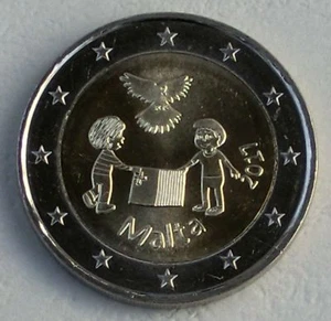 2 Euro Gedenkmünze Malta 2017 Solidarität und Frieden unz. - Picture 1 of 1