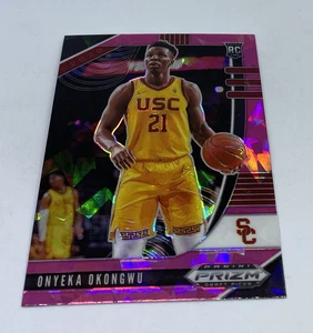 2020-21 PANINI PRIZM DRAFT PICKS PINK CRACKED ICE ROOKIE RC ONYEKA OKONGWU #5 - Picture 1 of 2
