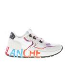 VOILE BLANCHE chaussures homme Club01 sneaker White suede fabric multicolor