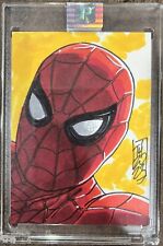 Marvel Spider Man Tom Holland Sketch Card Autographed  by Tom Hodges 1/1