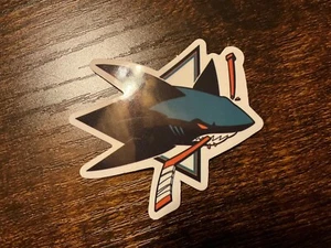 Motorcycle Sticker for Helmets or toolbox #5,266 NHL San Jose Sharks - Picture 1 of 1
