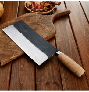 Upgraded 2020 Chinese Cleaver Carbon/ Stainless Steel Small Slicer 215mm KF1302 