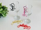 Personalized Wine Glass Charms Custom Names Cocktail Bar Champagne Drink Markers