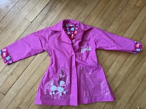 Vintage 90s Girls Size 4t Barbie Raincoat Poodle / Dog - Picture 1 of 10