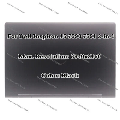 15" Dell Inspiron 15 7590 2-in-1 UHD LCD Touch Screen Assembly Display Complete - Image 1 of 4