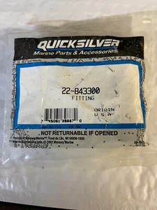 QUICKSILVER MERCURY FITTING 22-843300 NEW OEM - Foto 1 di 4