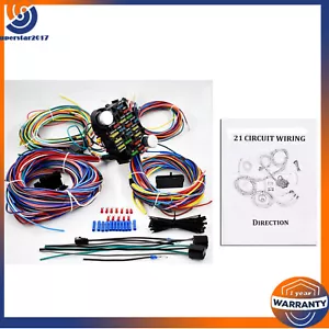 21 Circuit Wiring Harness For Chevrolet Ford Jeep GM Universal X-long Wires - Foto 1 di 7