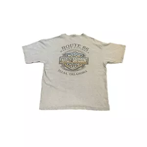 Vintage Rare 2003 Harley Davidson Henley Shirt Y2K Biker Motorcycle Club Tulsa O - Picture 1 of 4