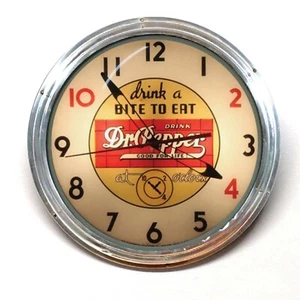 Dr. Pepper Drink A Bite To Eat Advertising Pocket Mirror Vintage Style - Picture 1 of 2