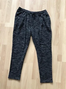 super H&M Schlupfhose L Joggin Haremshose schwarz melierter Stoff schick lässig - Bild 1 von 3