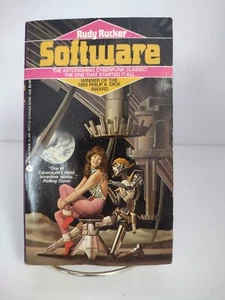 SOFTWARE BY RUDY RUCKER Vintage Sci-Fi Paperback - Foto 1 di 2