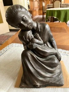 Mutterliebe Skulptur aus Steinguß, Höhe 32 cm v. Dorothea Steigerwald - Bild 1 von 3