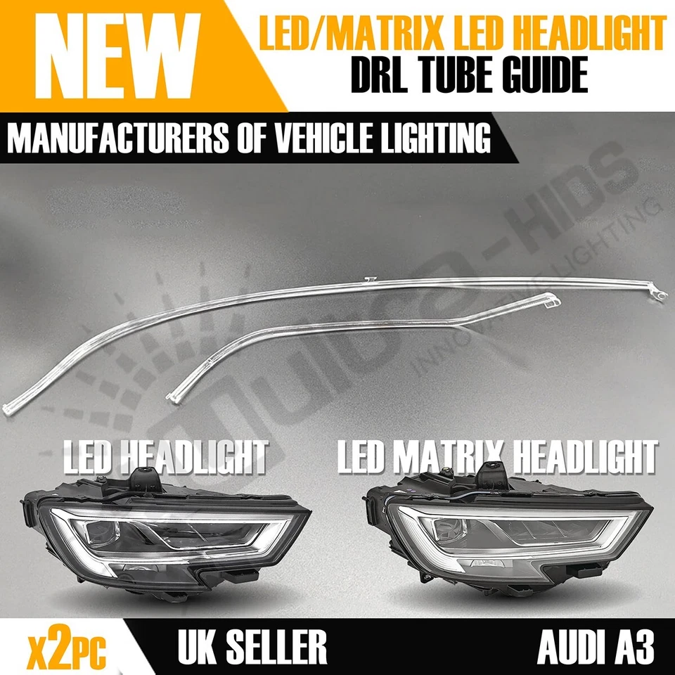 Audi A3 S3 RS3 full led & Matrix headlight DRL strip light tube guide 2017-20 - Image 1 of 4