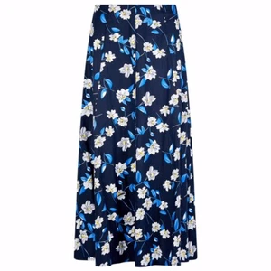 Ladies Women's Long Maxi Floral Cotton Summer Skirt Elasticated Waist Size 14-32 - Picture 1 of 11