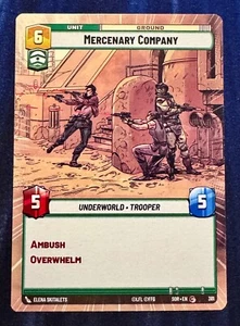 Star Wars Unlimited Spark of Rebellion Mercenary Company HYPERSPACE Common Card - Picture 1 of 2