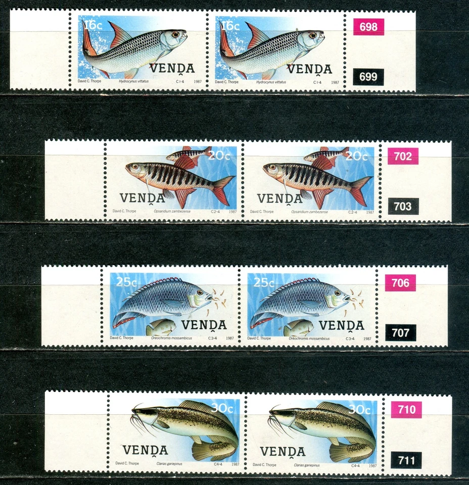FAUNA_8408 1987 Venda pez vida marina 4*2 piezas MNH Foto 1 de 1