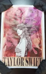 TAYLOR SWIFT ICONIC SWIFTIE PURPLE CONCERT PHOTO COLLAGE CANVAS WALL ART PRINT - Picture 1 of 24