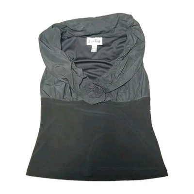 Joseph Ribkoff Negro Sin Mangas Floral Roseta Top Talla 8 Noche Formal Elegante Foto 1 de 4