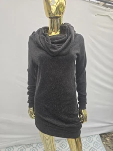 Jarbo Wool Blend Asymmetrical Sweater Gray Wool Blend Long Sleeve Size 38 Cowl - Picture 1 of 9