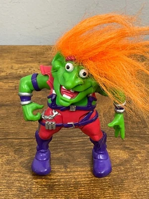 Tyco Troll Warriors Knut the Inventor 1992 figura juguete para el pelo naranja Foto 1 de 4