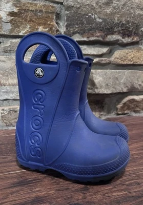 CROCS HANDLE IT BLUE WATERPROOF RAINBOOTS No. 12803 CHILD'S SIZE C8 - Image 1 of 4