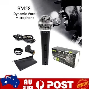 For Shure SM58 Dynamic Vocal Microphone Wired Mic with Switch and 5M XLR Cable - Picture 1 of 13