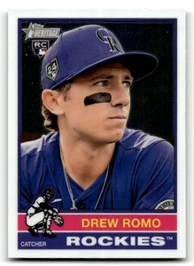 2025 Topps Heritage Drew Romo #286 Chrome RC Colorado Rockies - Picture 1 of 2