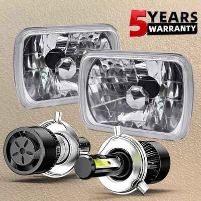 Para Mazda RX-7 1986-91 Par 5x7" 7X6 polegadas Farol de LED Feixe Alto/Baixo Luzes H4 - Imagem 1 de 4