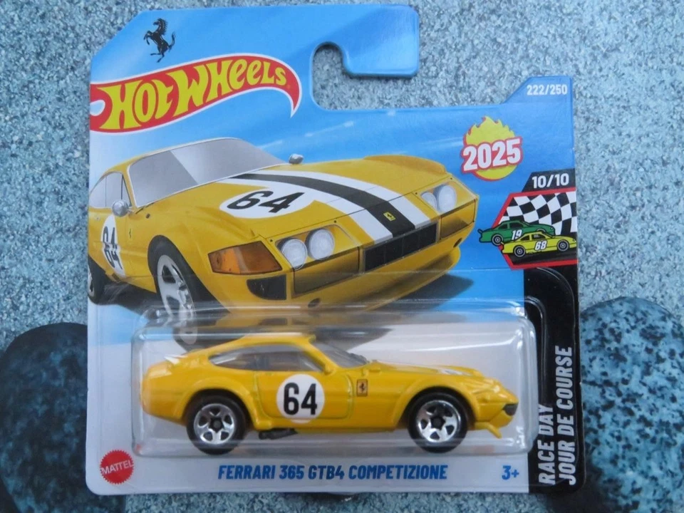 Hot Wheels H5Q 222 FERRARI 365 GTB4 COMPETIZIONE yel' 2025 222 CaseQ New Casting - Image 1 of 2