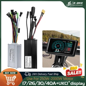 E-bike Sine Wave 3 Mode Controller 17A 26A 30A 40A with Color UKC1 Display  - Picture 1 of 41