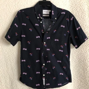 Goodfellow & Co. Herren S Slim Sonnenbrille Cocktails 7 Knopfleiste Hemd Kurzarm - Bild 1 von 11