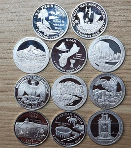 11 ~ 90% Silver Proof Quarters, Various Years & Designs, 11 coin lot - Q-Prf-11 - Picture 1 of 4