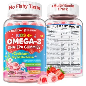 Nextdia Omega 3 EPA/DHA gefüllte Gummis für Kinder mit Multivitamin Calcium + D... - Bild 1 von 7
