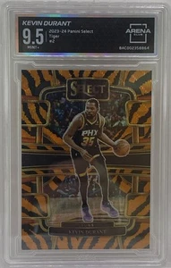 2023 Panini Select Kevin Durant Concourse Tiger Prizm #2 ARENA CLUB 9.5 SP SSP - Picture 1 of 2