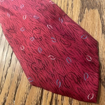 复古 Enrico Coveri 几何丝绸领带男式意大利制造 — 第 1/4 张图片