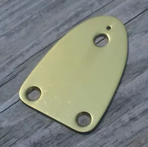 Vintage 1980's Schecter 3-bolt Neck Plate Brass Gold 1970's - Picture 1 of 4