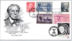 #1280 ARCHITECT FRANK LLOYD WRIGHT #3910A GUGGENHEIM MUSEUMNAKANO PERFINS - Picture 1 of 1