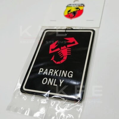 ABARTH Parking Only Official Licensed Air Freshener Grace Scorpion Red for Fiat - Image 1 of 4