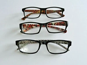 3 Pair of BOLD WILD ANIMAL Reading Glasses 1.25 power READERS New FREE SHIPPING - Picture 1 of 3