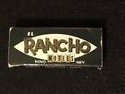 Matches Matchbox wood El RANCHO MOTELS Reno Nevada 12 matches Vintage