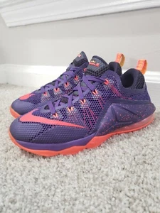 NIKE Lebron XII 12 Low Court Purple Shoes - Youth Size 6 - 724557 565 - Picture 1 of 10