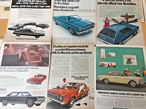 6 Vintage Magazin American Motors Auto Anzeigen   - Bild 1 von 4